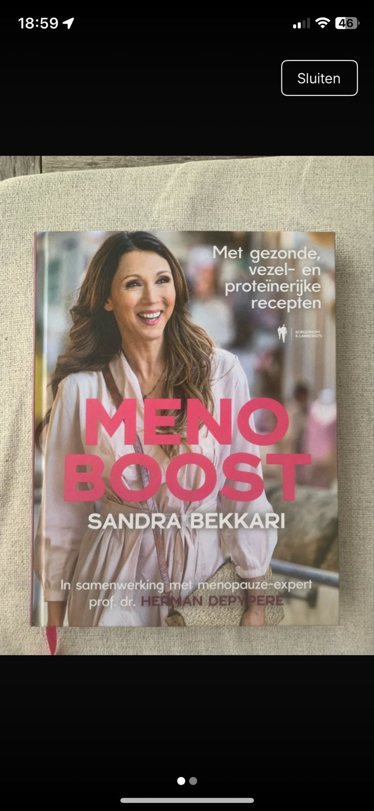Meno Boost - Sandra Bekkari (Boek), Boeken, Ophalen of Verzenden, Zo goed als nieuw, Dieet en Voeding