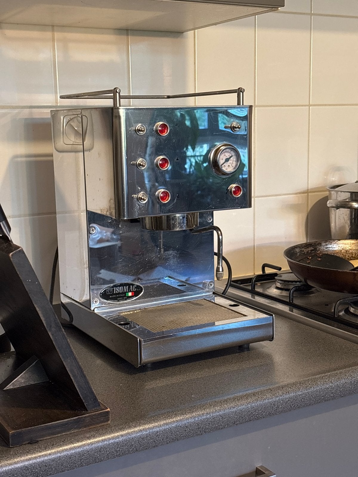 Isomac Espresso Apparaat - Klassieke Italiaanse Kwaliteit, Gebruikt, Espresso apparaat, Gemalen koffie, 1 kopje