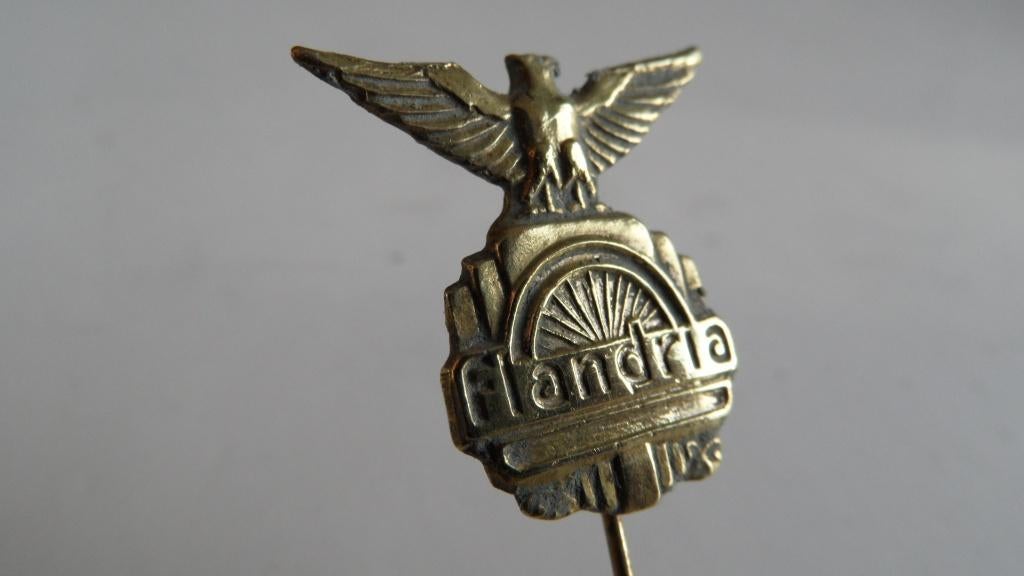 Flandria oldtimerbromfiets speld, oude geperste, Verzenden, Gebruikt, Merk, Speldje of Pin