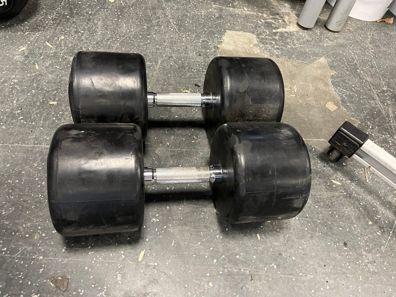 2 x 38 kg lifemaxx rubberen dumbbells gewichten, Ophalen, Dumbbell, Gebruikt, Dumbbells