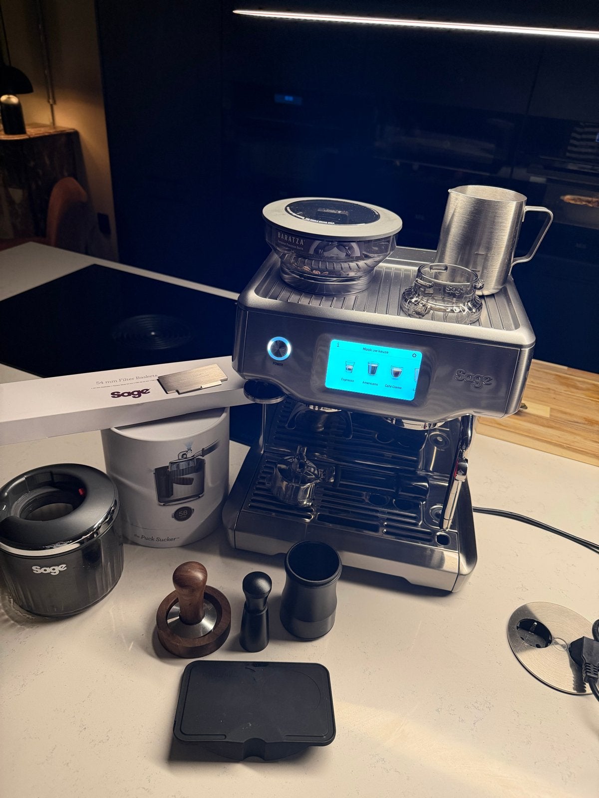 Sage Barista touch Espressomachine met accessoires, Stoompijpje, Espresso apparaat, Zo goed als nieuw, 2 tot 4 kopjes