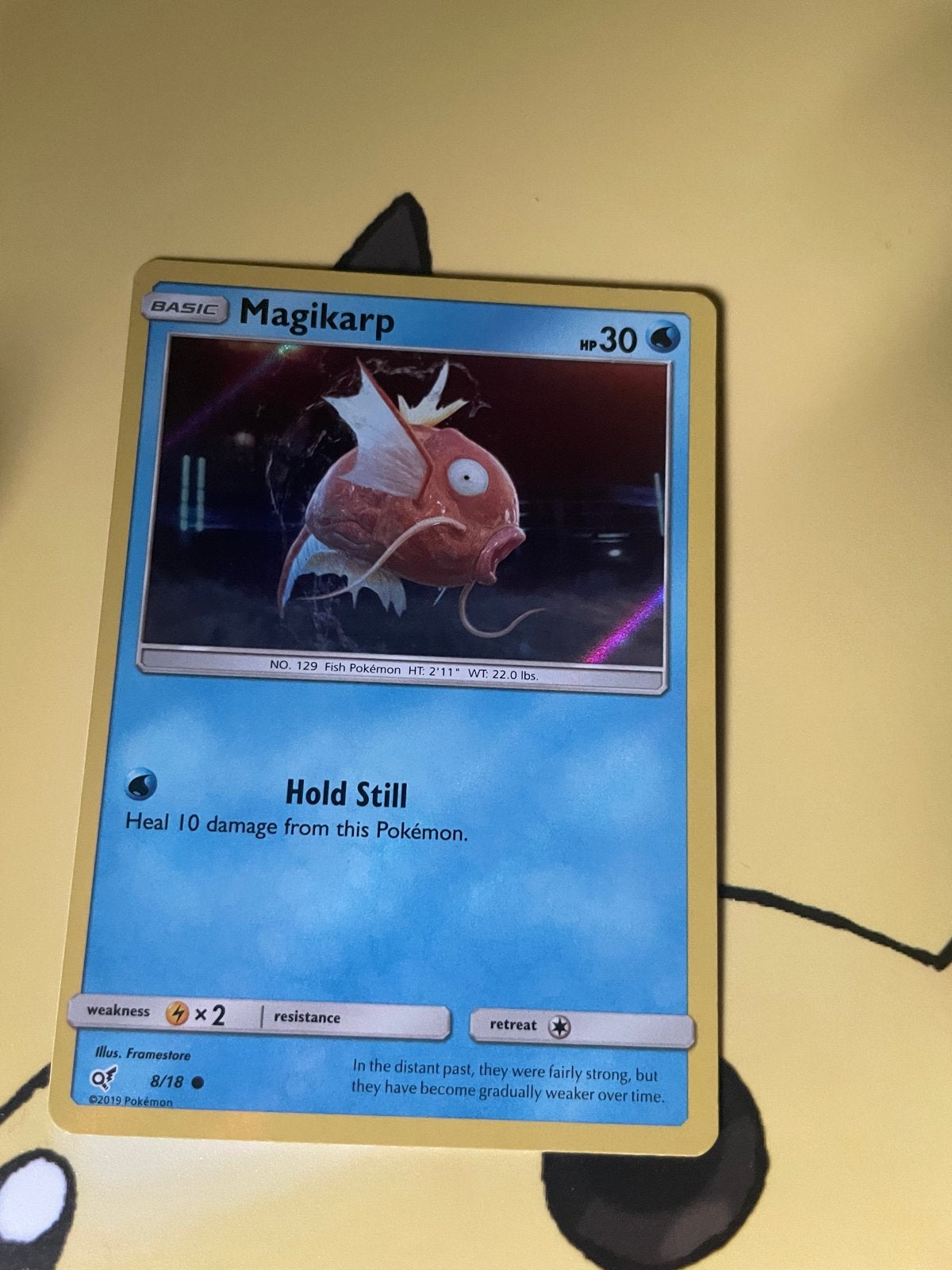 Magikarp Foil Pokémon Kaart - Detective Pikachu Set, Ophalen of Verzenden, Zo goed als nieuw, Losse kaart, Foil