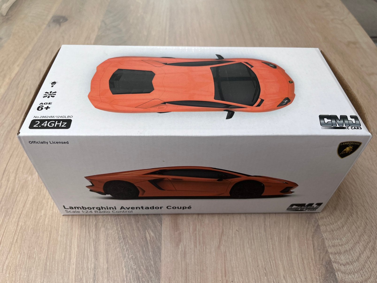 Nieuw: Lamborghini Aventador Coupé RC Auto 1:24 Oranje, Elektro, Nieuw, Ophalen of Verzenden, Auto onroad