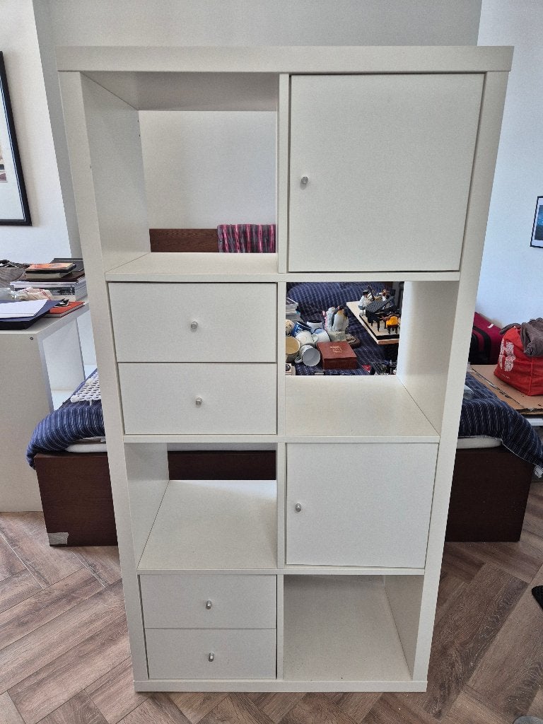 IKEA Kallax witte 4x2, Ophalen, 100 tot 150 cm, 50 tot 100 cm, Zo goed als nieuw