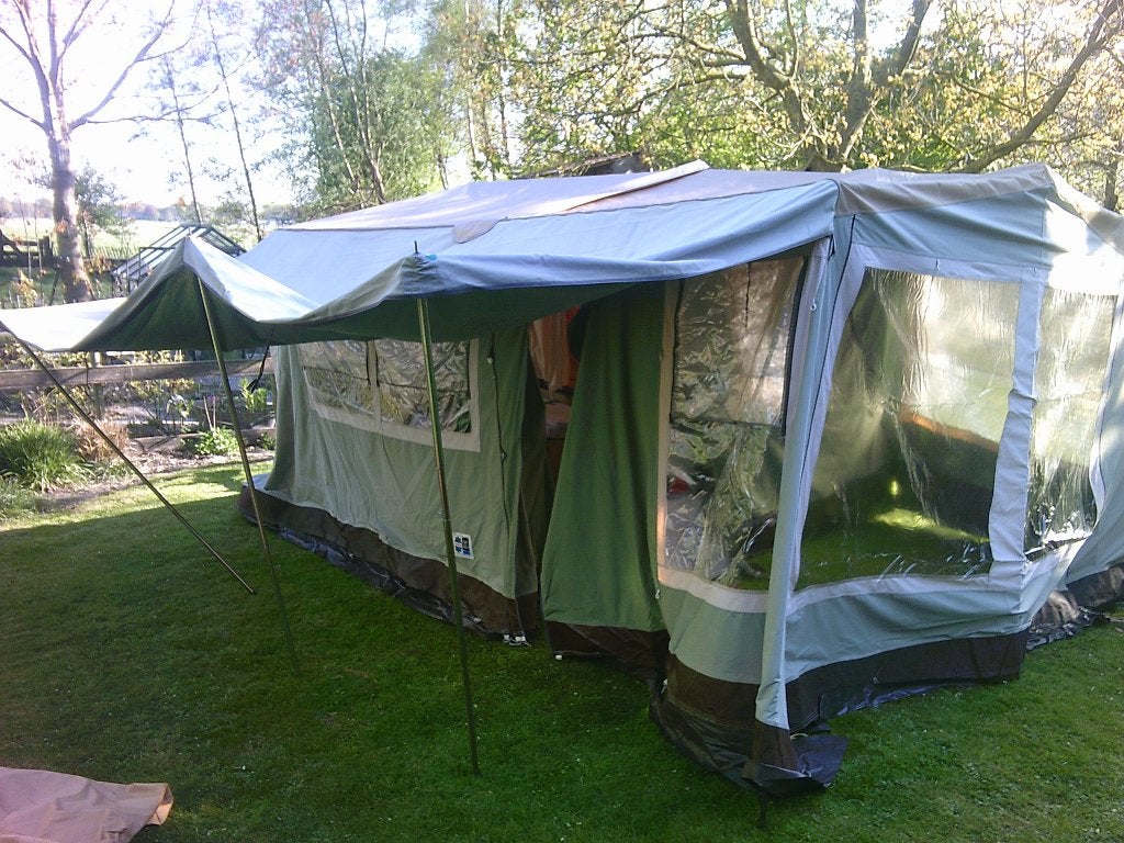 Tent 5-persoons Walker Sunny 1984 eventueel +kar,geen lijnen, Ophalen, Gebruikt, Tot en met 5