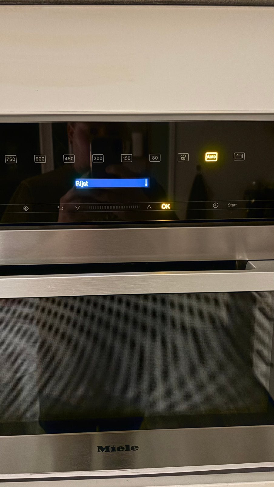 Miele CleanSteel Inbouw Magnetron Nieuwstaat, Witgoed en Apparatuur, Magnetrons, Ophalen, Gebruikt, 60 cm of meer, Magnetron