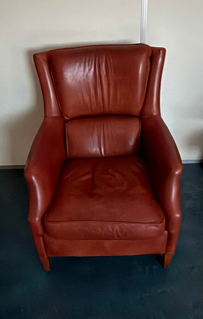 Leren Fauteuil merk Bendic prachtig soepel leer, Huis en Inrichting, Fauteuils, Ophalen, Zo goed als nieuw, 50 tot 75 cm, Leer