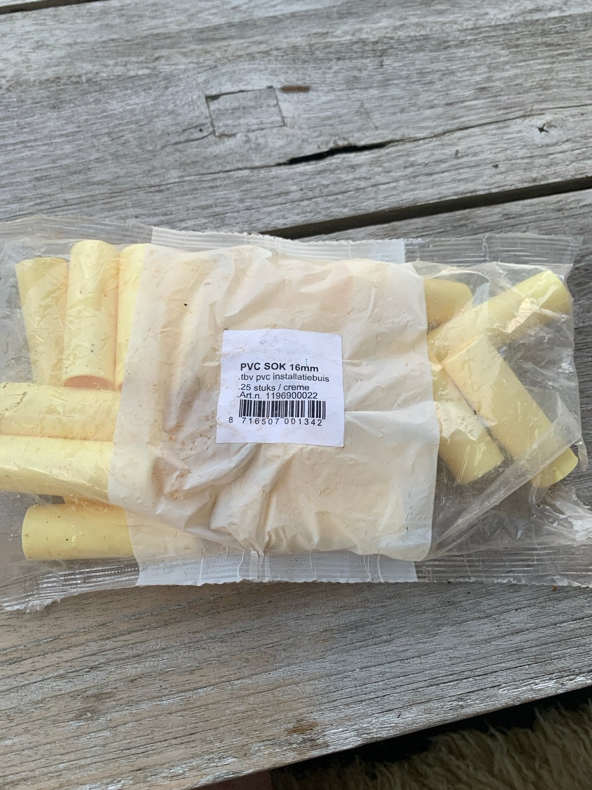 PVC Sok 16mm voor installatiebuis - 25 stuks crème, Ophalen of Verzenden, Nieuw, Overige merken, Overige typen