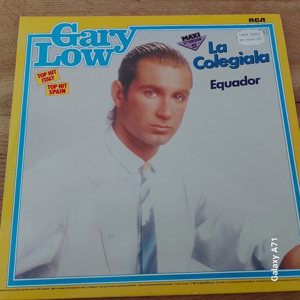 12 inch Maxisingel Gary Low - La Colegiala (1984), Gebruikt, 1980 - 1989, Ophalen of Verzenden, Fotohoes