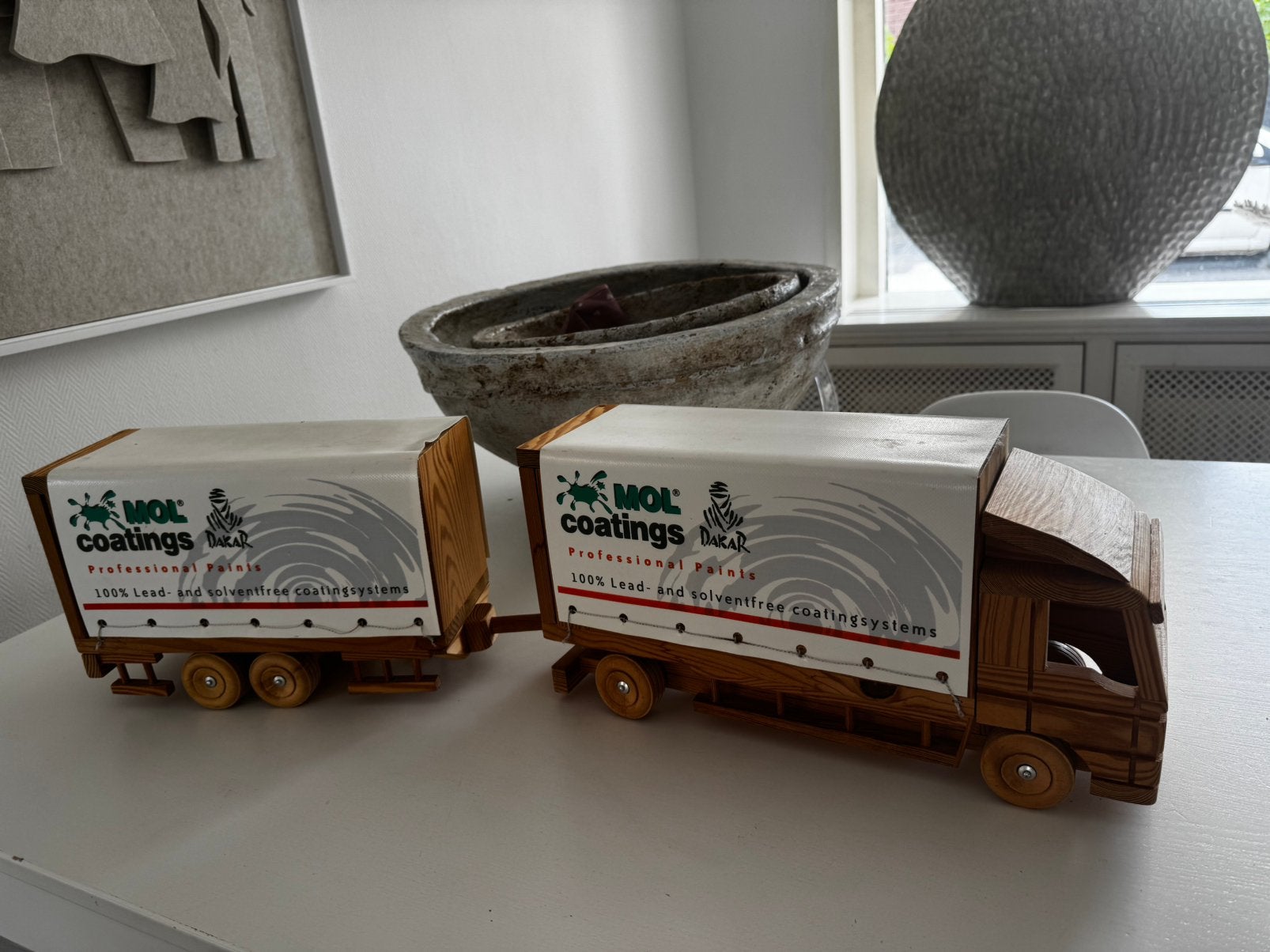 Houten vrachtwagen speelgoed als nieuw, Kinderen en Baby's, Speelgoed | Houten speelgoed, Ophalen of Verzenden, Zo goed als nieuw