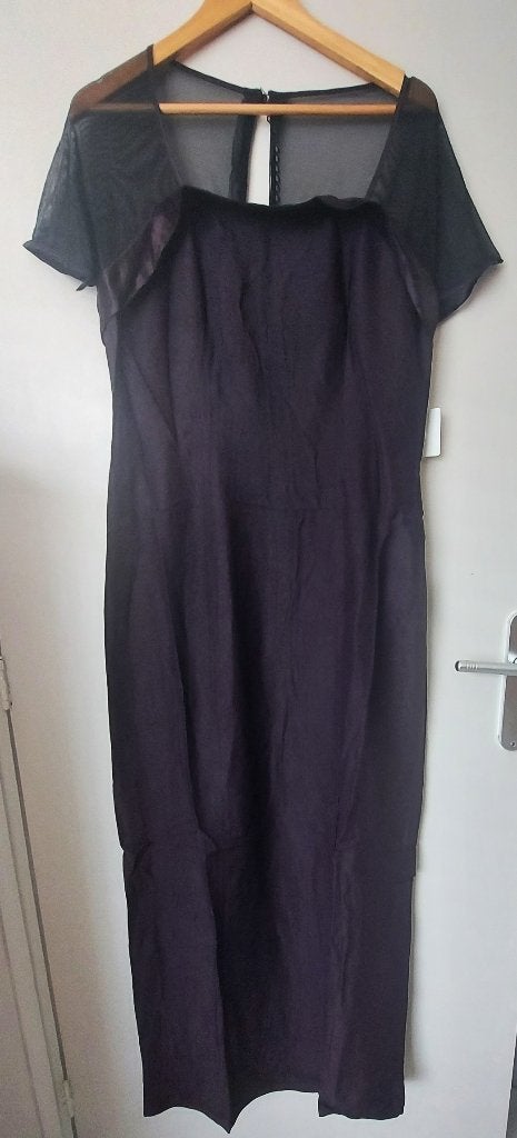 Elegante zwart galajurk van Alfred Angelo, maat 40, Maat 38/40 (M), Galajurk, Paars, Ophalen of Verzenden