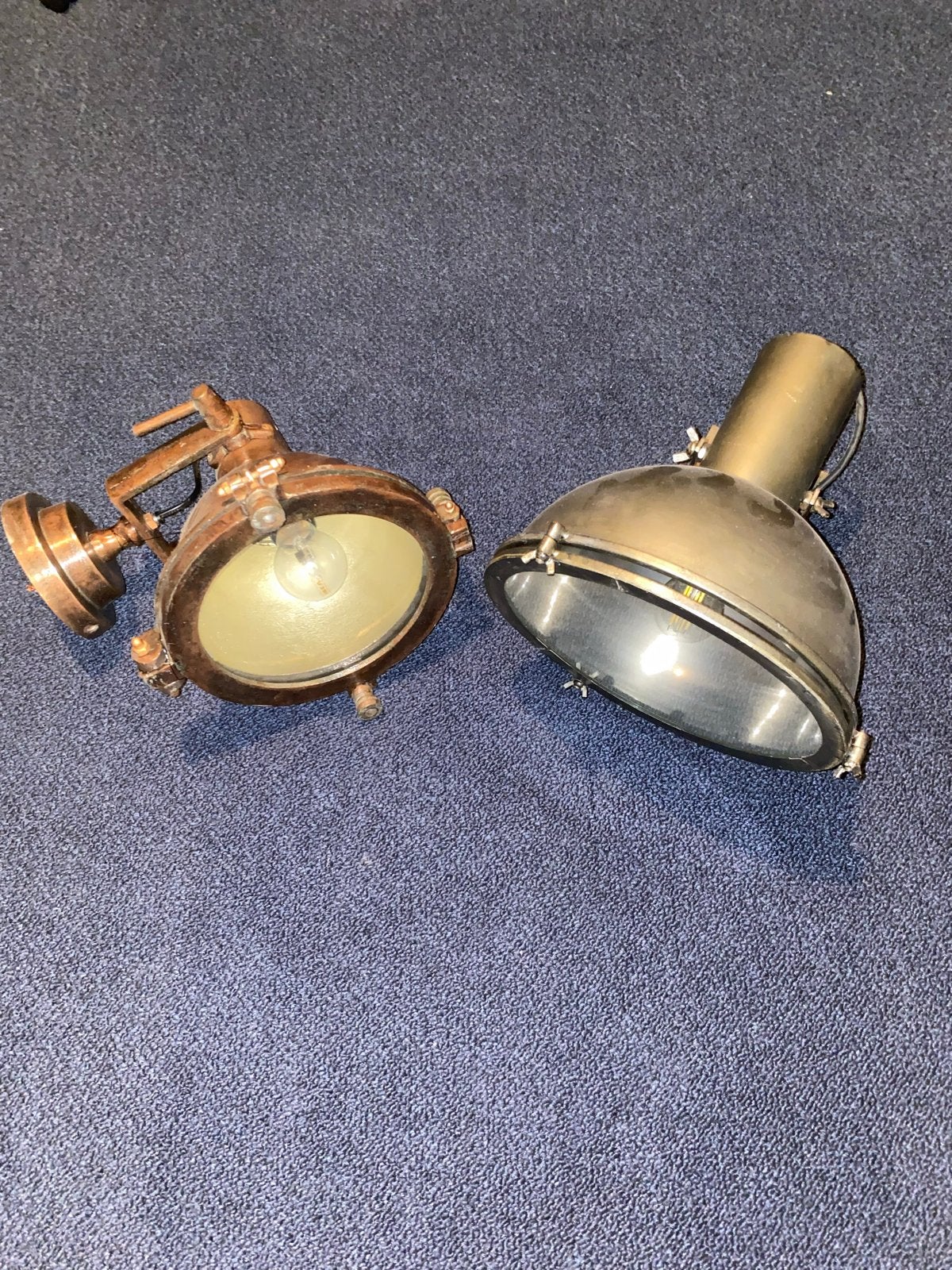 Vintage scheepslampen, Ophalen