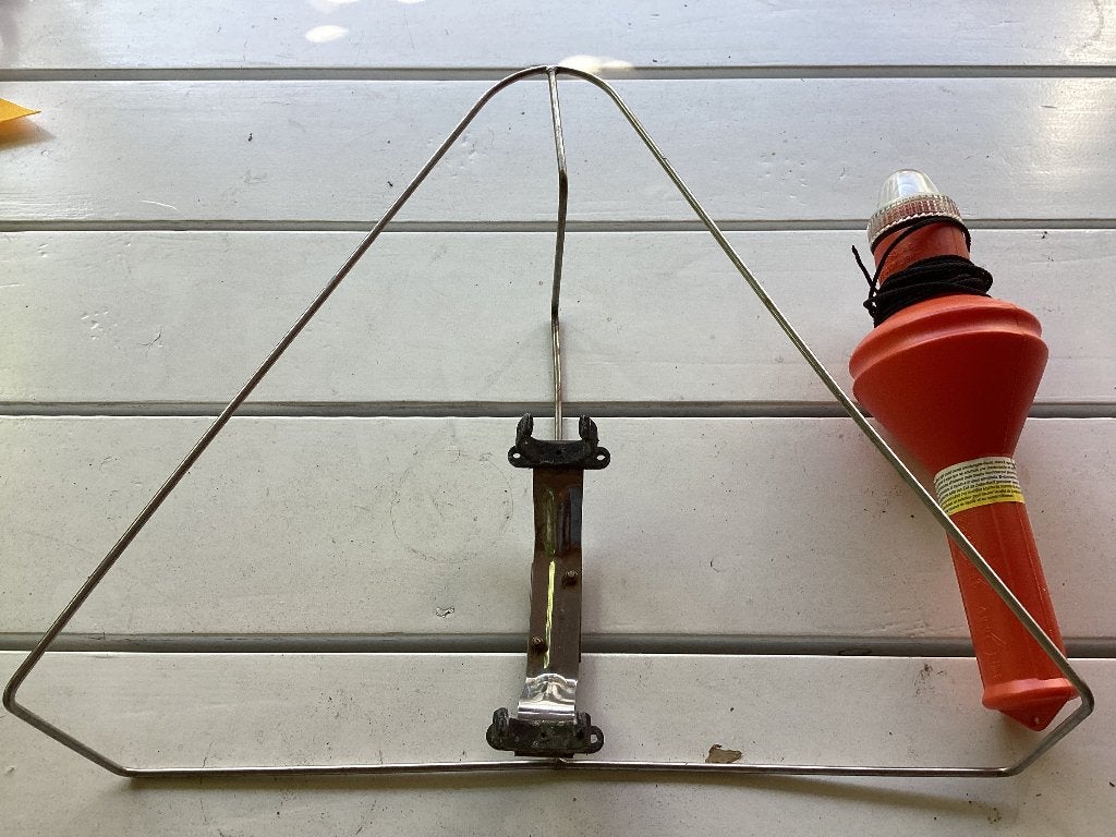 Reddingsboeihouder met flashlight, Ophalen of Verzenden, Gebruikt, Dekbeslag, Zeilboot of Motorboot