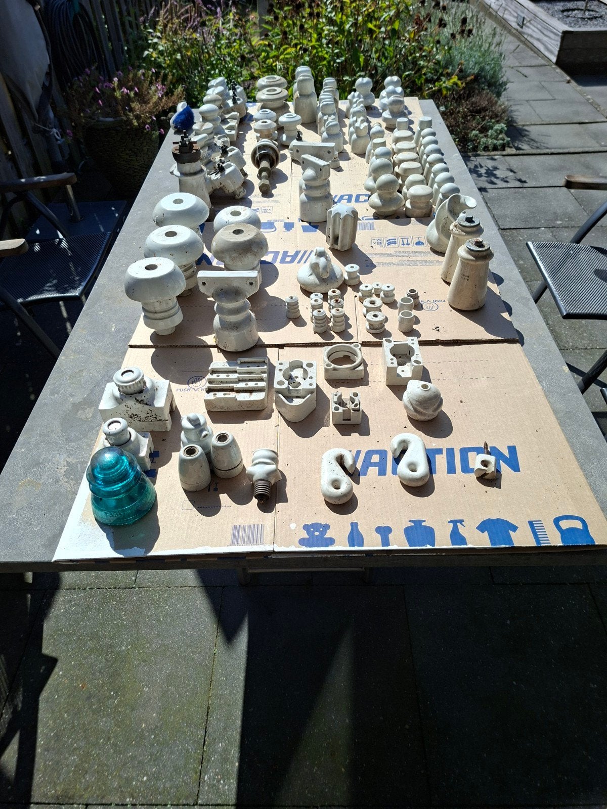 Prachtige verzameling vintage porseleinen isolatoren en glas, Antiek en Kunst, Ophalen of Verzenden