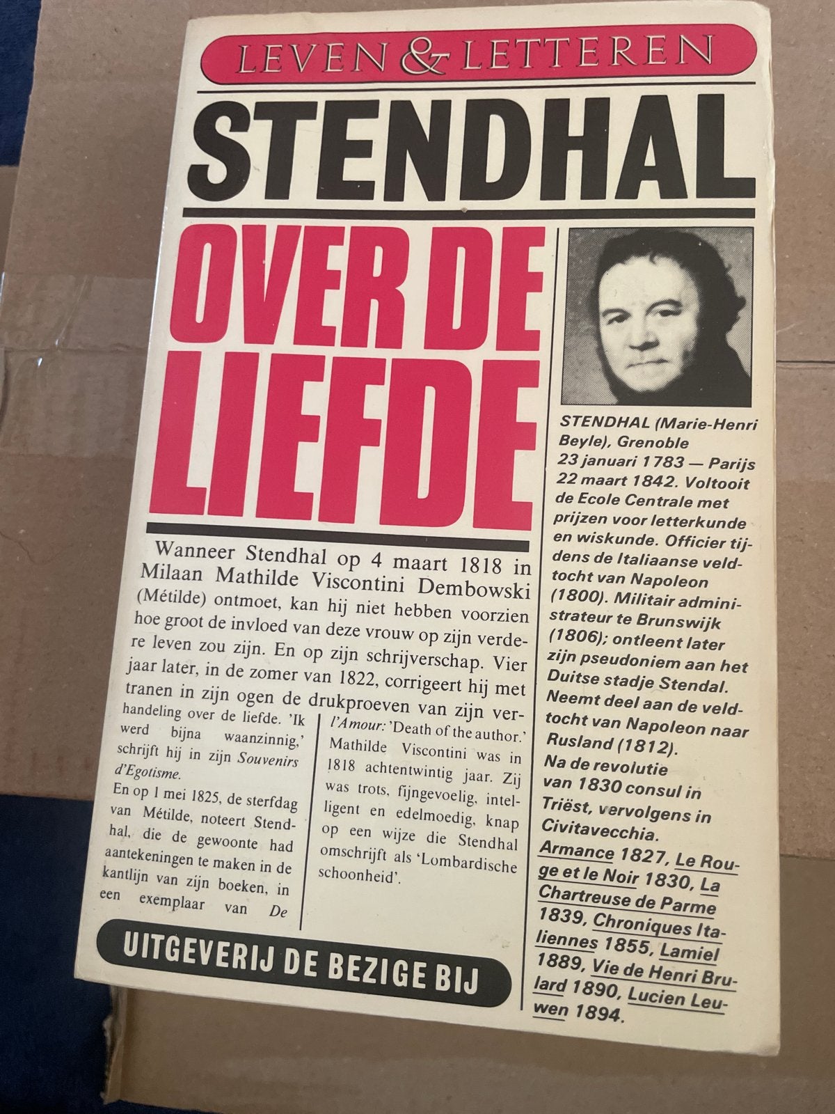 Stendhal - Over de Liefde (1981), Ophalen of Verzenden, Gelezen, Nederland