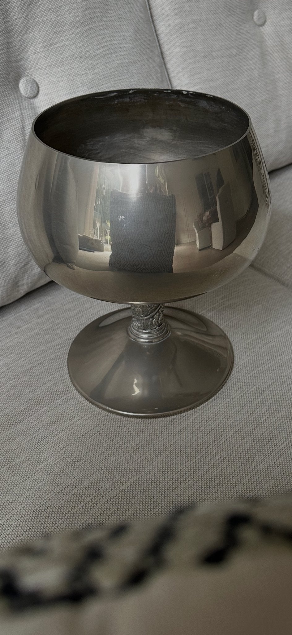 Vintage XL Verzilverde Bokaal/Vaas/Wijnkoeler - Roma S.L., Ophalen of Verzenden, Zilver