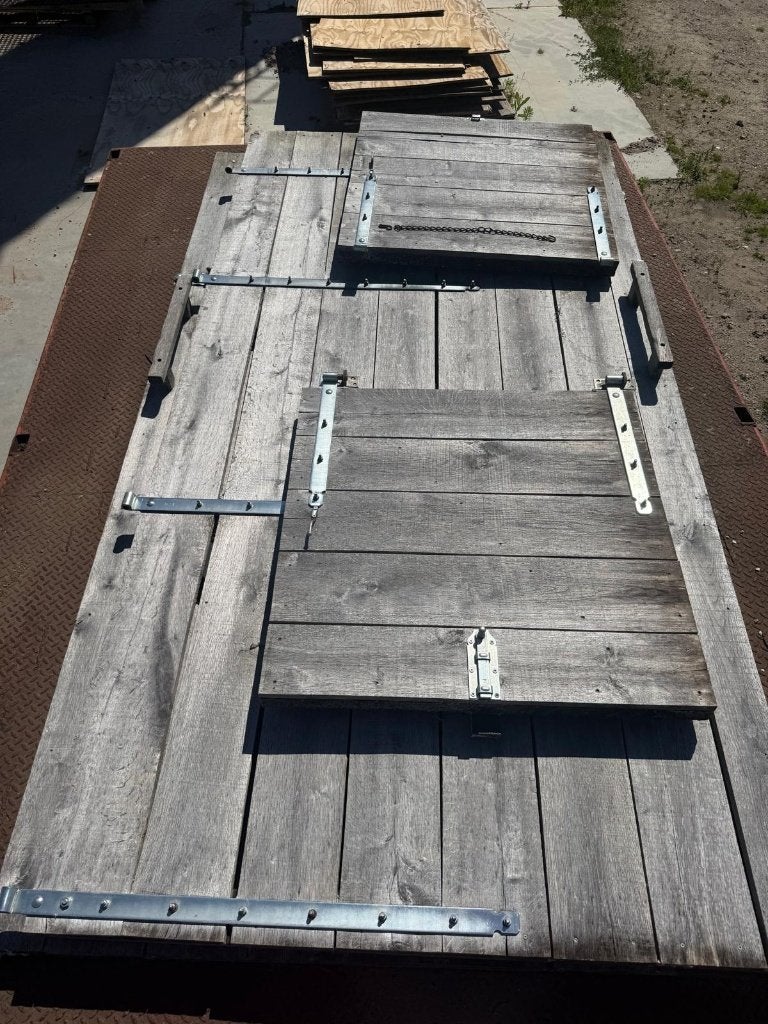 Hardhouten staldeuren + RVS dierenverblijven te koop, Doe-het-zelf en Verbouw, 215 cm of meer, Overige typen, Ophalen of Verzenden