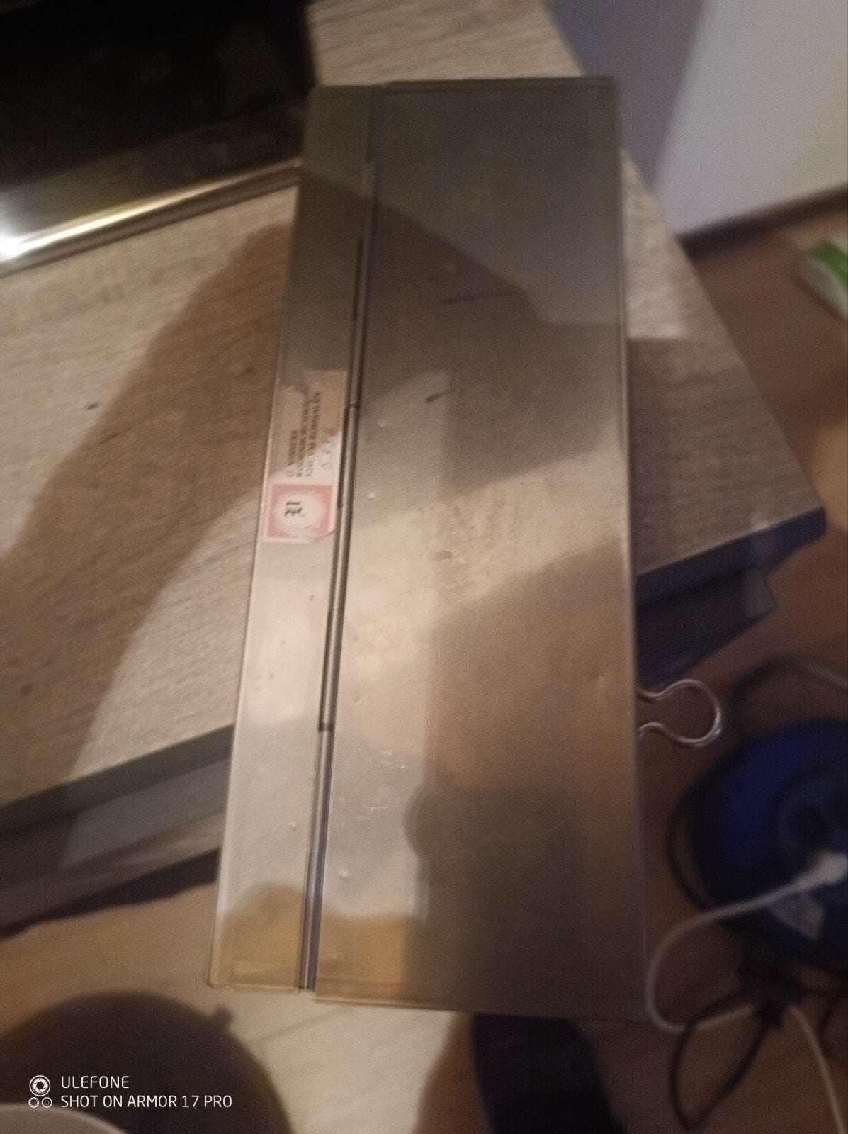 Vintage metalen geldkistje met vakken, Antiek en Kunst, Ophalen of Verzenden