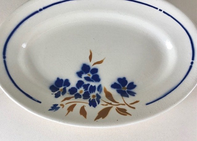 Badonviller zuurschaaltje uit 1923 demi porcelaine, Ophalen of Verzenden