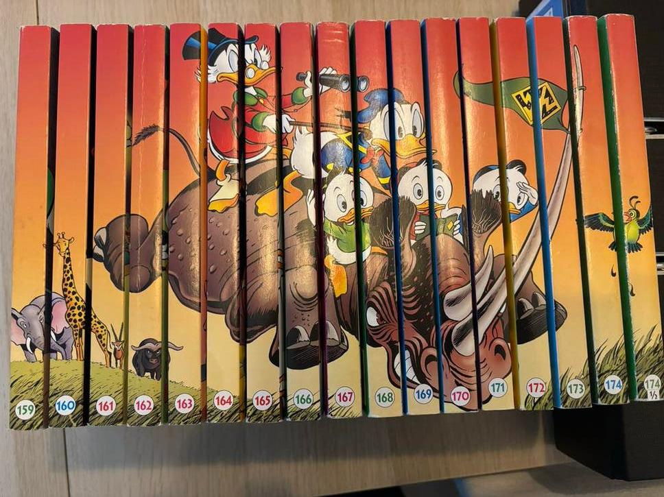 Donald Duck Pockets 159 t/m 174 plus 174.5 complete reeks), Boeken, Complete serie of reeks, Ophalen of Verzenden, Zo goed als nieuw