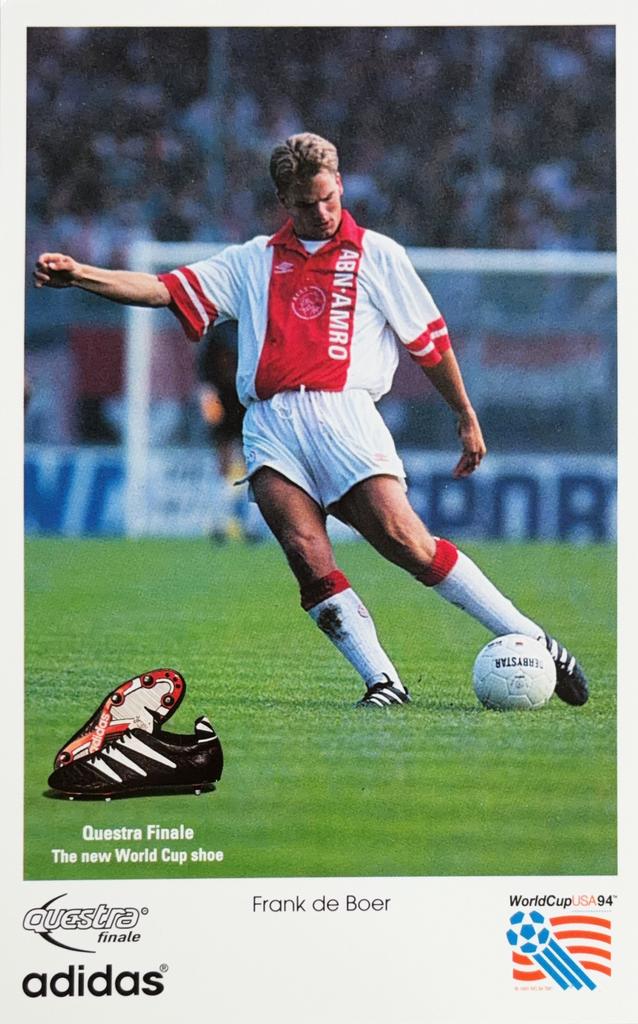 Spelerskaart Frank de Boer  - AFC Ajax Amsterdam, Verzamelen, Ophalen of Verzenden, Zo goed als nieuw, Ajax, Spelerskaart