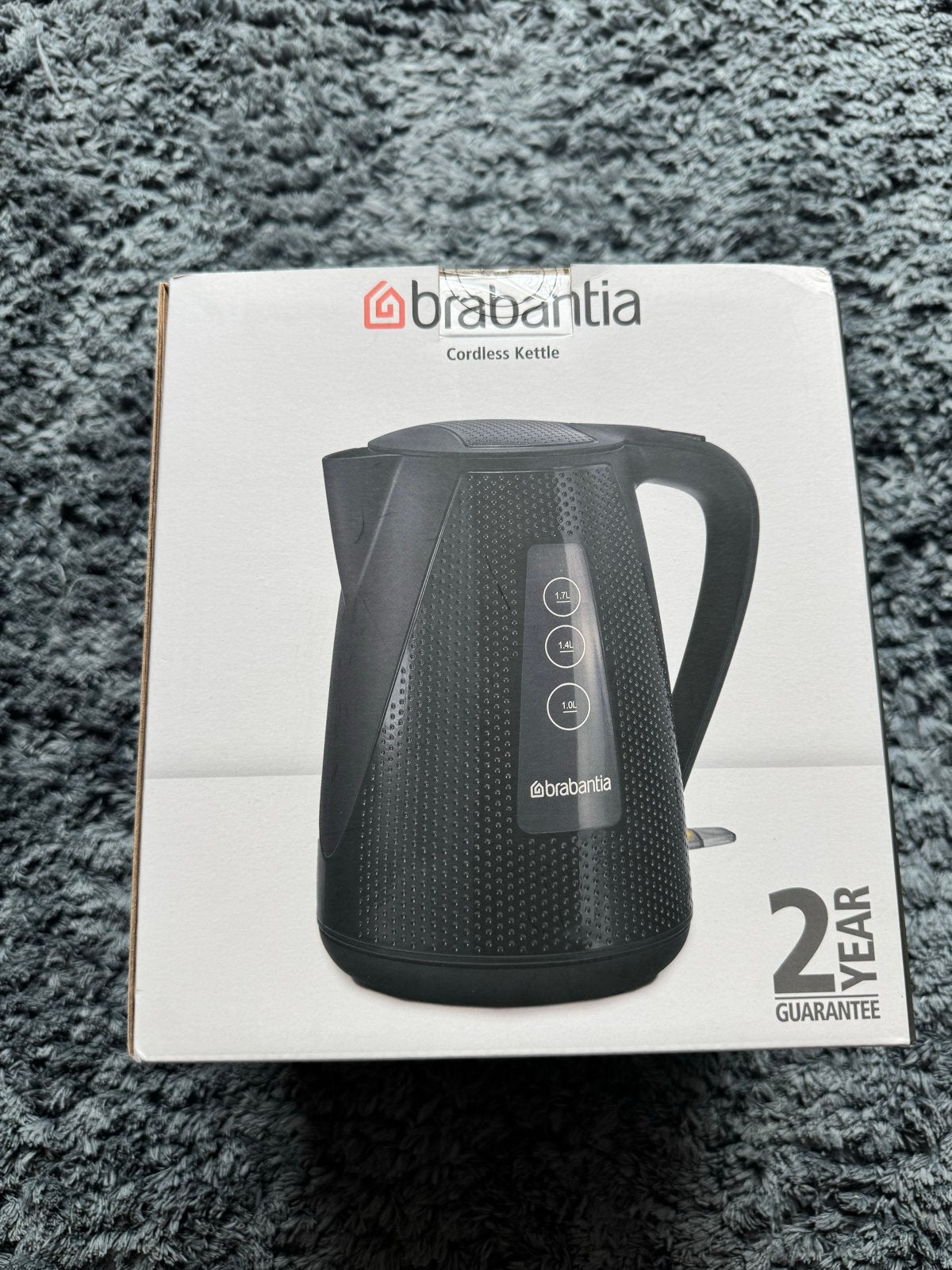 Brabantia draadloze waterkoker - Nieuw en ongebruikt, Witgoed en Apparatuur, 1 tot 2 liter, Ophalen of Verzenden, Nieuw, Draadloos