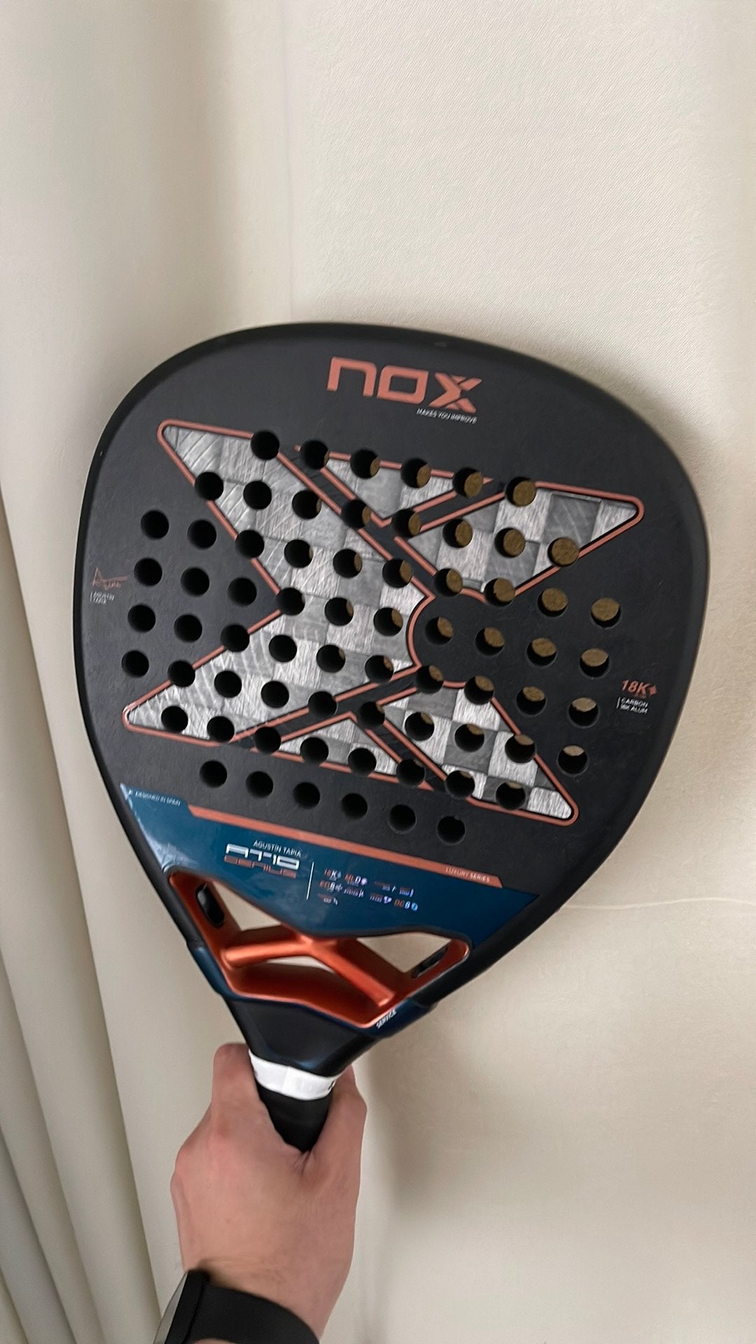 AT10 Genius Attack 18K 2025 Padel racket, Sport en Fitness, Padel, Ophalen, Gebruikt