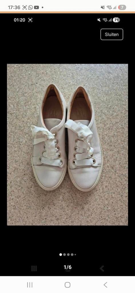 Billi Bi Copenhagen Witte Sneakers Maat 37, Wit, Ophalen of Verzenden, Billi Bi Copenhagen, Sneakers of Gympen