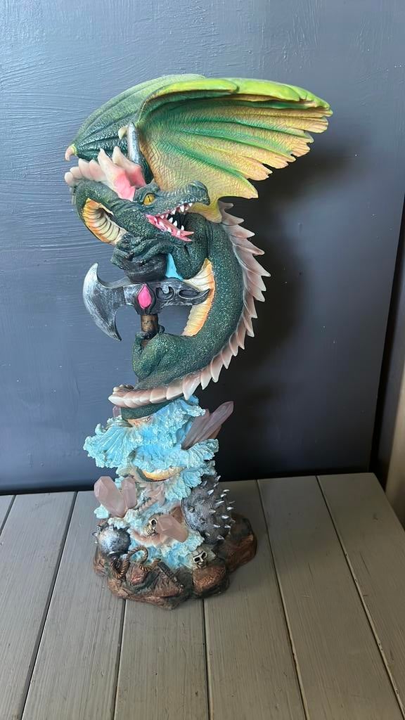 Draak dragon beeld handpainted 40 cm Aga Magic Holland col, Verzamelen, Ophalen of Verzenden, Zo goed als nieuw, Fantasy