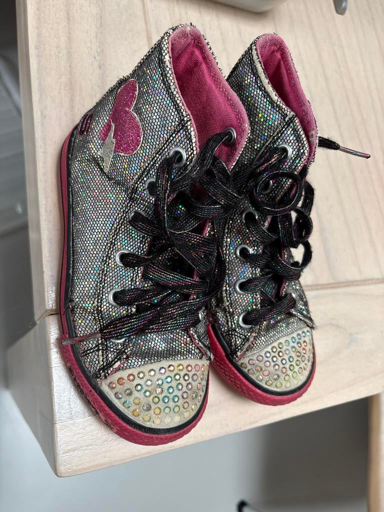Skechers glitter hoge sneakers maat 28, Ophalen of Verzenden, Gebruikt, Meisje, Schoenen