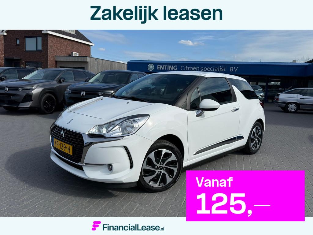 DS 3 1.2 PT SO CHIC NAVI ECC PACK PERFO CAMERA DAB+, Voorwielaandrijving, 1199 cc, 82 pk, Alcantara