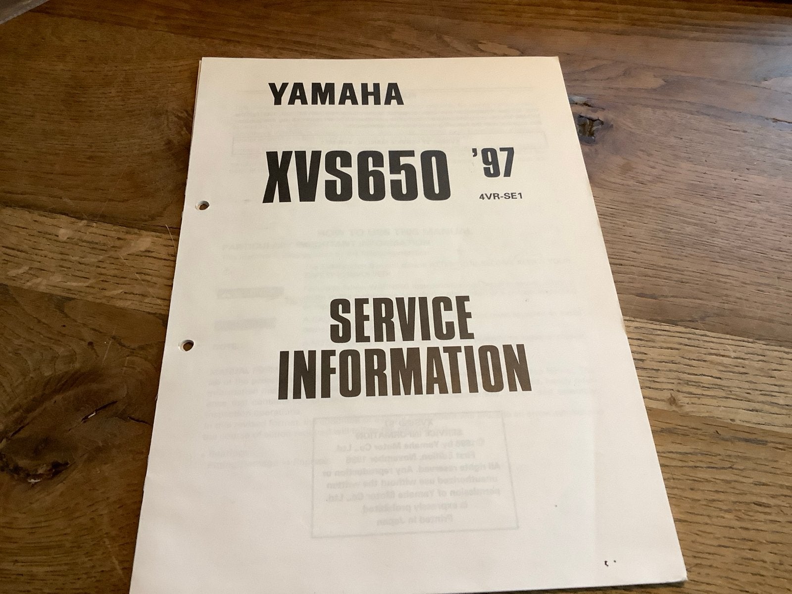 Yamaha XVS650 '97 Service Informatie Handleiding (246), Verzenden, Yamaha