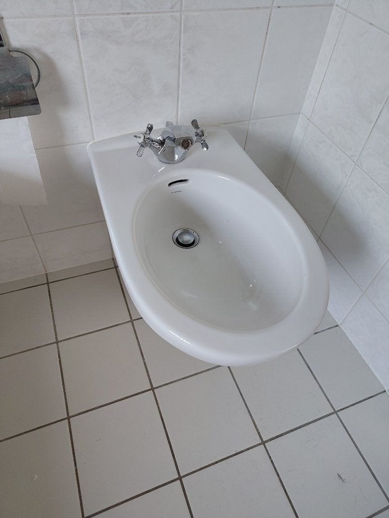 Bidet met Dornbracht kraan, Ophalen, Gebruikt, Chroom, Kraan