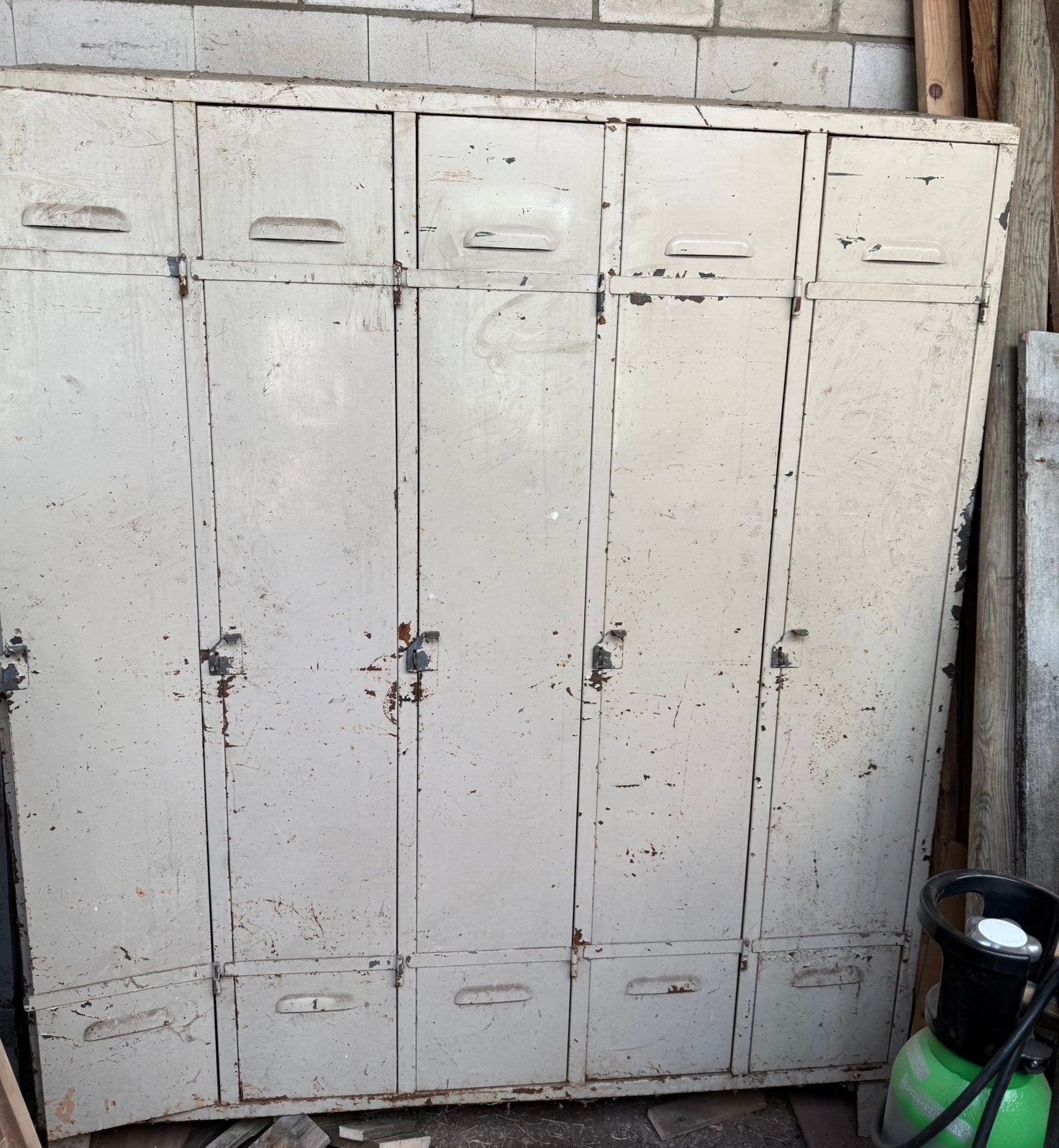 Retro lockerkast 5 deurs, Ophalen of Verzenden, Gebruikt