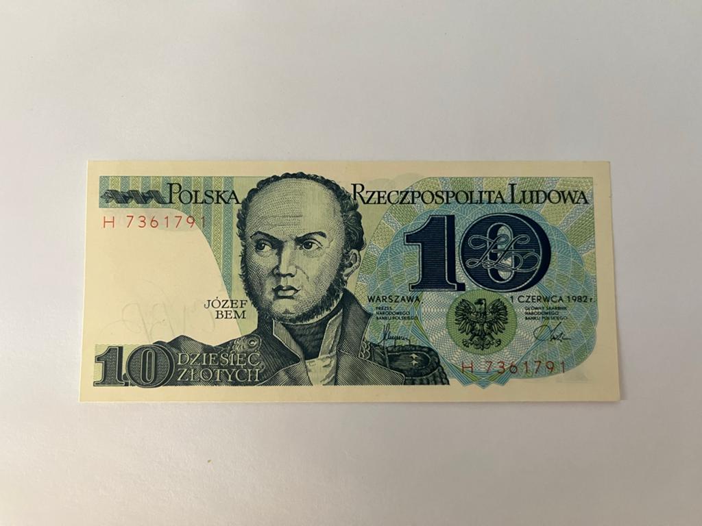 10 Zloty biljet Polen 1982 - Jozef Bem, Verzenden, Polen, Los biljet