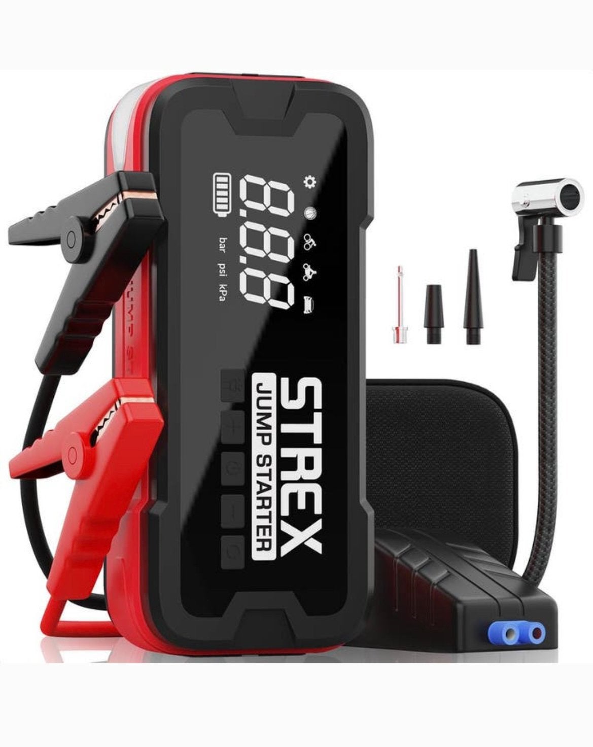 Accu booster / jumpstarter STREX met extra functies, Nieuw