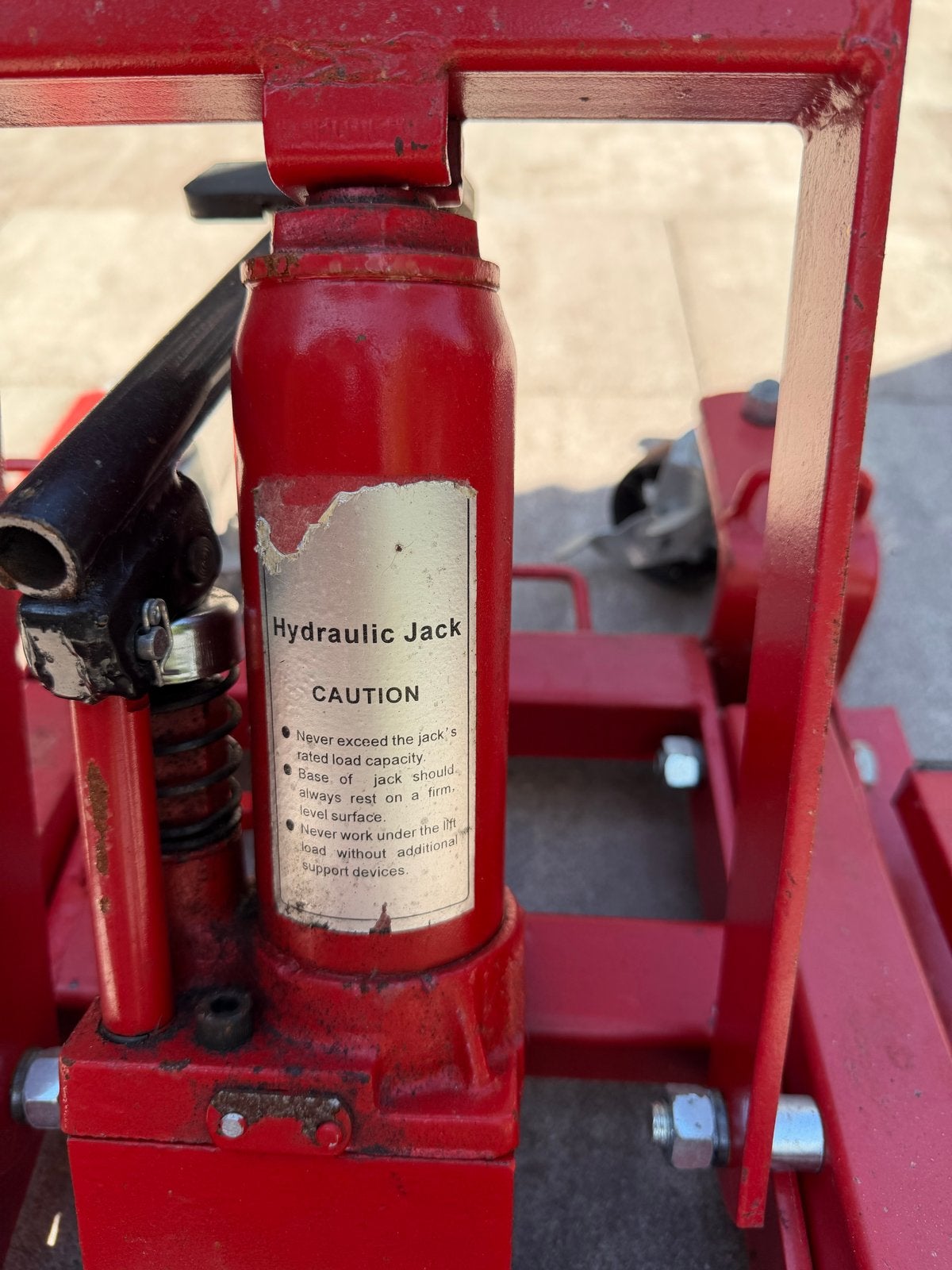 Hydraulische motorkrik voor motorfietsen en quads, Ophalen, Gebruikt, Hydraulisch, Schaarkrik