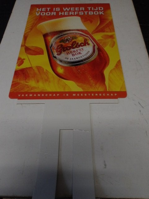 Grolsch reclameplaat (bord) (nr.1), Verzamelen, Biermerken, Ophalen of Verzenden, Nieuw, Reclamebord, Plaat of Schild, Grolsch