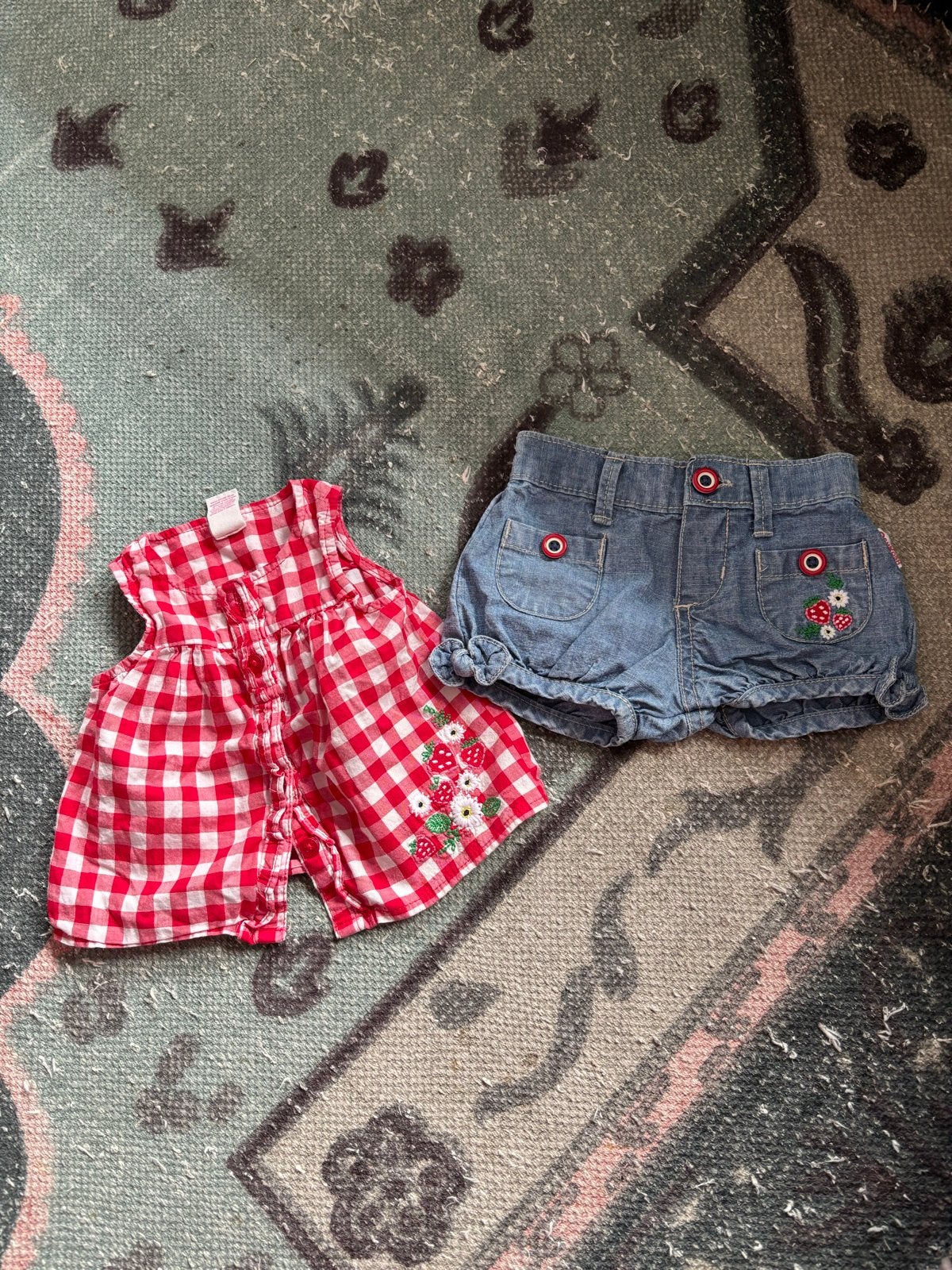 OshKosh schattig setje 3 maanden (valt kleiner), Ophalen of Verzenden, Zo goed als nieuw, Meisje
