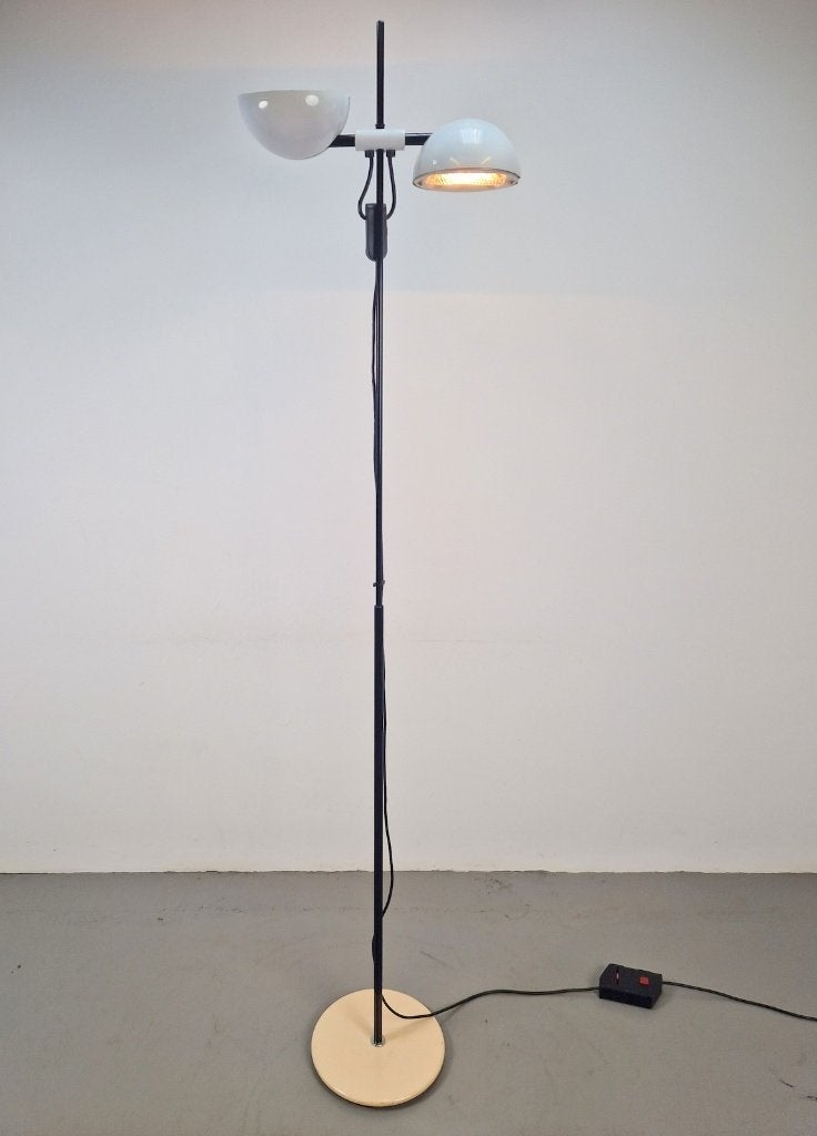 Vintage VALENTI Milano vloerlamp design ‘70 Italië wit, Gebruikt, Vintage, Overige fittingen, Ophalen of Verzenden