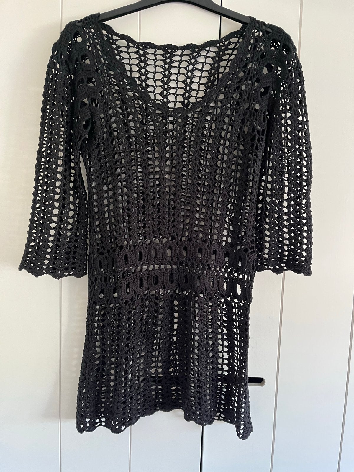 Zwart gehaakt jurkje/tuniek van Superstar maat S, Kleding | Dames, Jurken, Maat 38/40 (M), Zwart, Ophalen of Verzenden, Gedragen