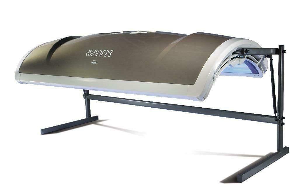 Hapro Onyx 14/5 T NIEUWSTAAT zonnehemel met gezichtbruiner, Ophalen, Zo goed als nieuw, Zonnebank enkelzijdig, 15 lampen of meer