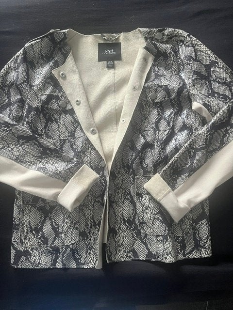 korte blazer met slangenprint, Viva Couture, Beige, Ophalen of Verzenden, Zo goed als nieuw