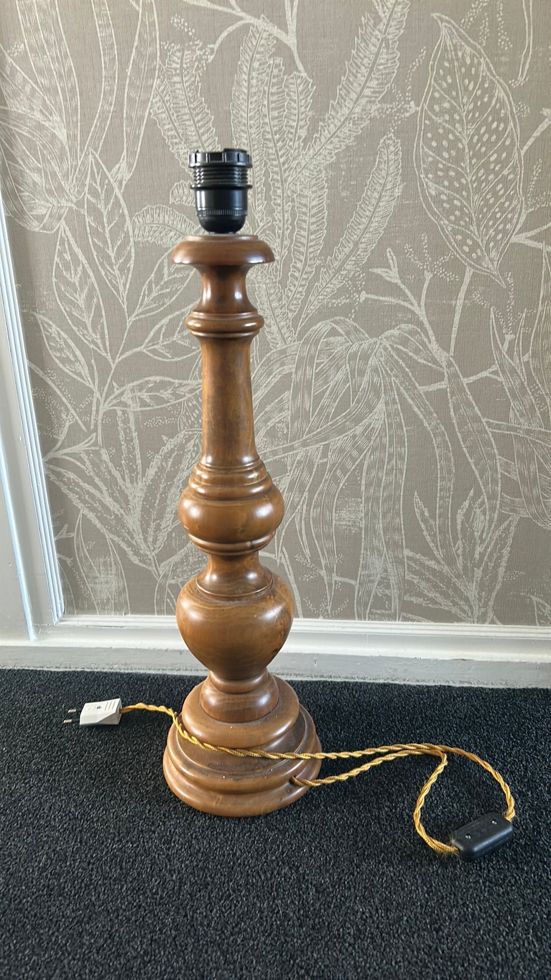Prachtige vintage retro lampenvoet nieuw snoer, Ophalen, Minder dan 50 cm