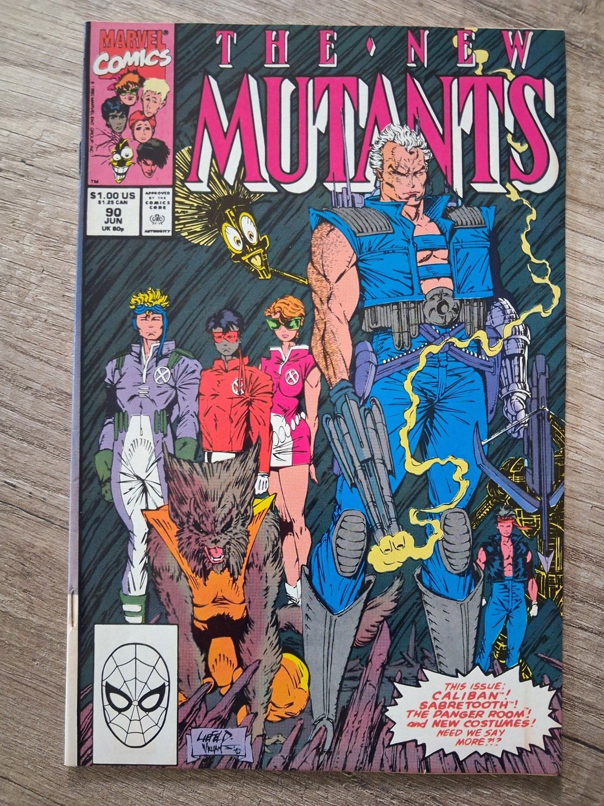 The New Mutants #90 Marvel Comics - Caliban, Sabretooth, Eén comic, Ophalen of Verzenden, Zo goed als nieuw, Amerika