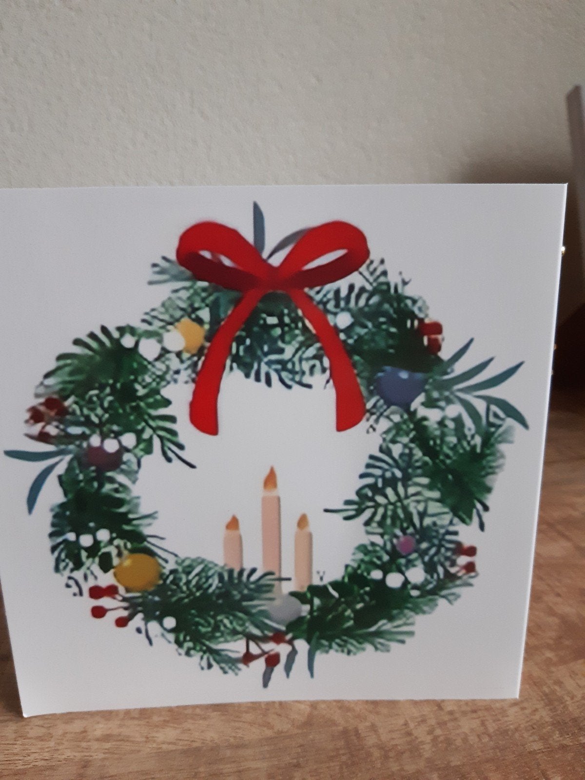 Foto 4 van Diamond painting kerst kaart met kerstman in kerstbal