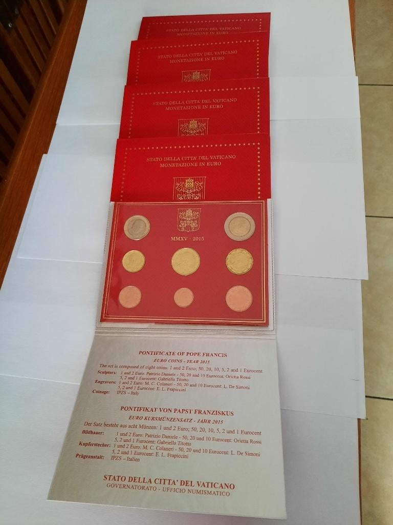 Vaticaanset 2015, Postzegels en Munten, Munten | Europa | Euromunten, Verzenden, Vaticaanstad, Overige waardes, Setje