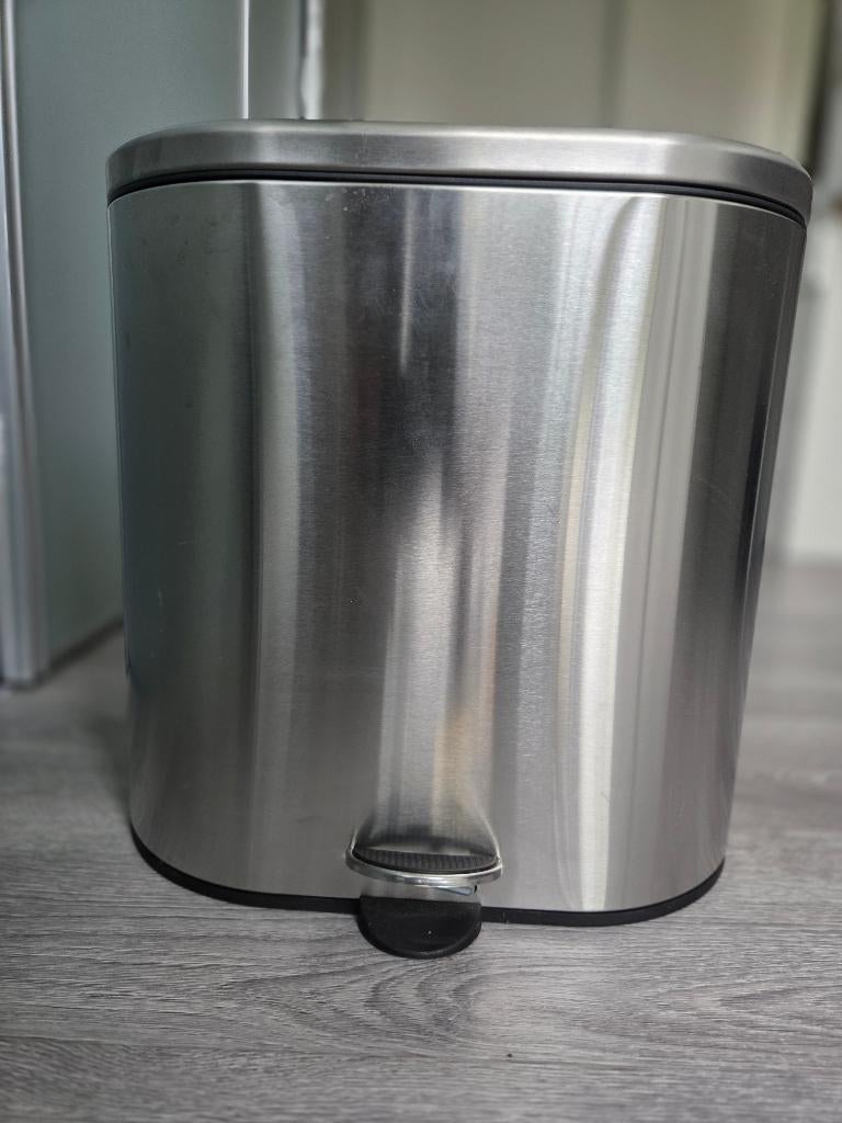 Dubbele afvalbak, Huis en Inrichting, Woonaccessoires | Prullenbakken, Zo goed als nieuw, Metaal, Minder dan 50 cm, 10 tot 20 liter