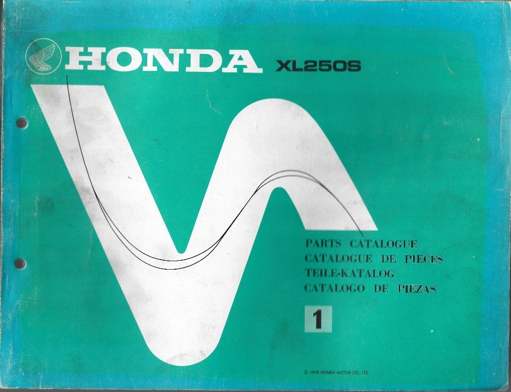 Honda XL250 S parts list (7428z) motor, Verzenden, Honda