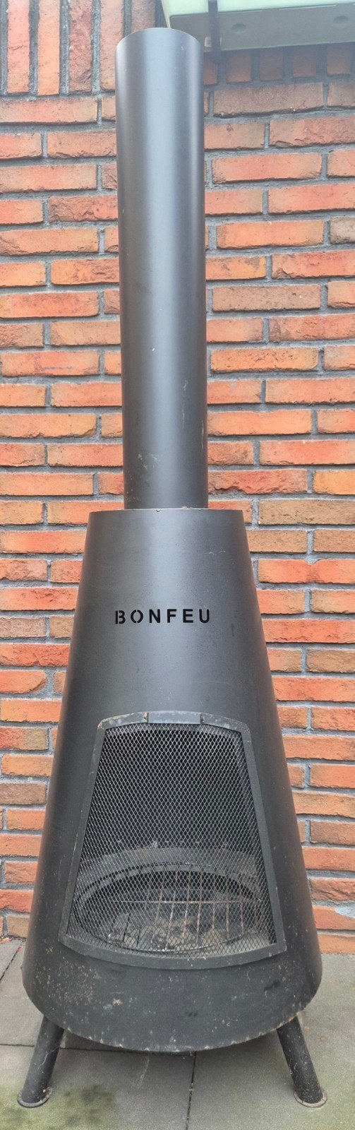 Bonfeu Vuurkorf/Vuurton/Tuinhaard 161cm hoog, 50cm breed, Ophalen, Gebruikt, Vuurton